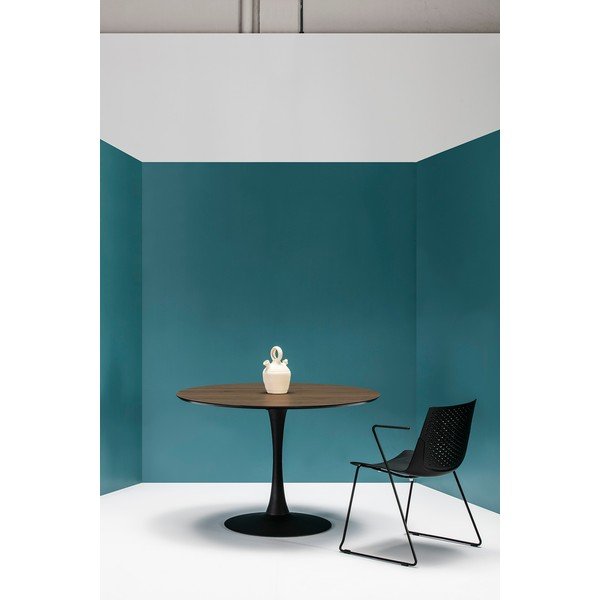 Okrągły stół do jadalni z blatem z dekorem orzecha Marckeric Oda, ⌀ 110 cm-image-2