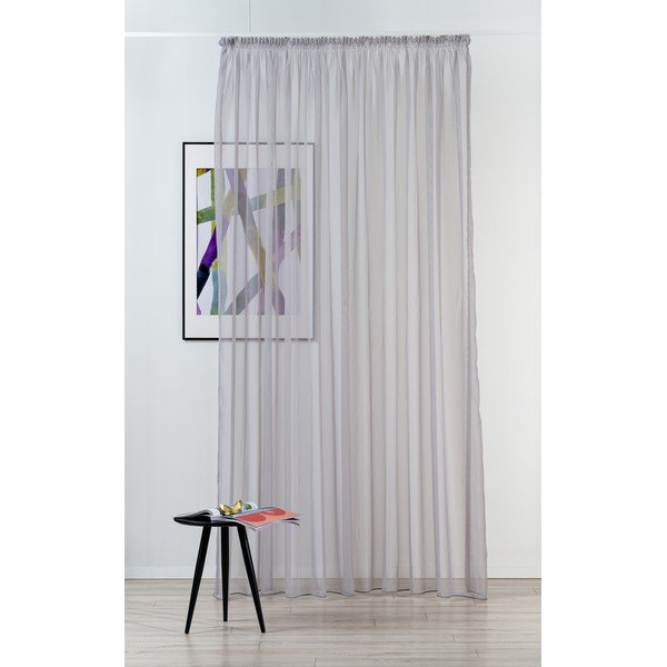 Szara firanka 140x245 cm Voile – Mendola Fabrics-image-2