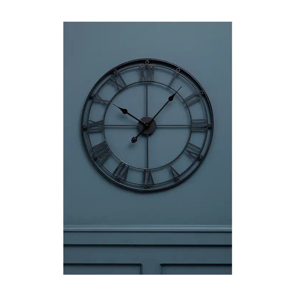 Czarny zegar Premier Housewares Matt, ⌀ 59 cm-image-1