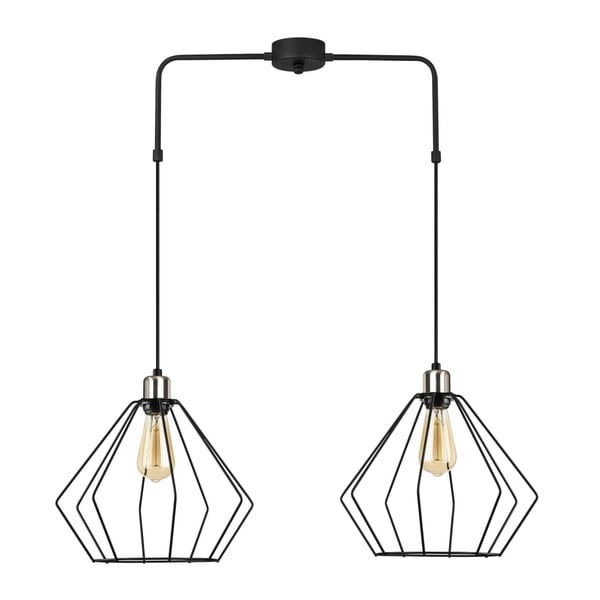 Czarna metalowa lampa wisząca Opviq lights Mueltan-image-4