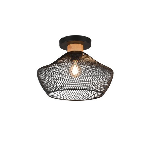 Czarna lampa sufitowa z metalowym kloszem ø 35 cm Valeria – Trio-image-3