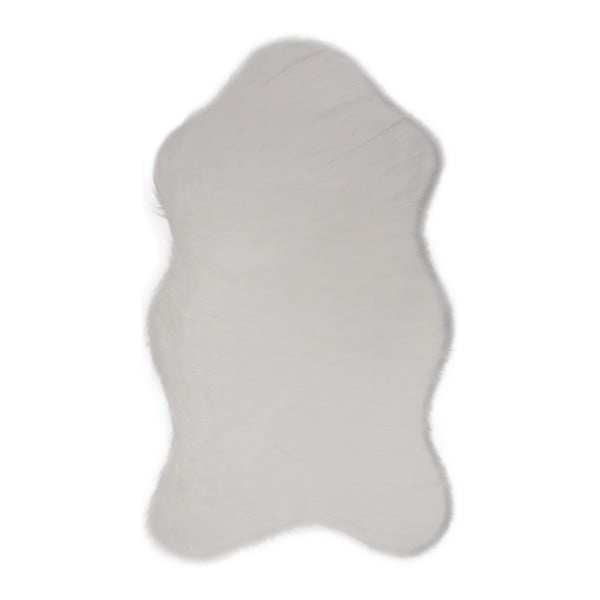 Biały dywan ze sztucznej skóry Pelus White, 90x150 cm