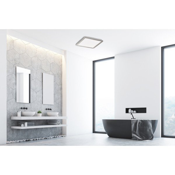 Szara lampa sufitowa LED 30x30 cm Gotland – Fischer & Honsel-image-3