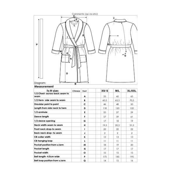 Biały bawełniany szlafrok w rozmiarze XL/XXL Terry – HIP-image-2