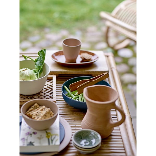 Czerwonobrązowy talerz deserowy z kamionki Bloomingville Rani, ø 20 cm-image-2