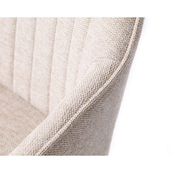 Beżowy tapicerowany fotel jadalniany z podłokietnikami Nolan – Unique Furniture-image-4