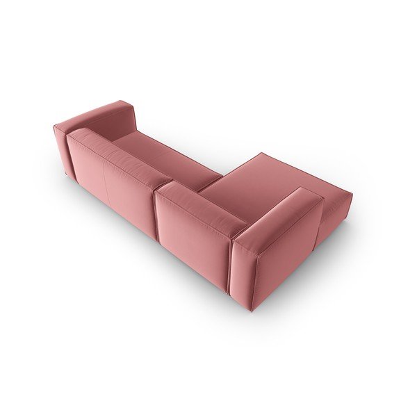 Różowy aksamitny narożnik Mackay – Cosmopolitan Design-image-3