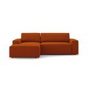 Ceglasty rozkładany narożnik (lewostronny) Jodie – Micadoni Home