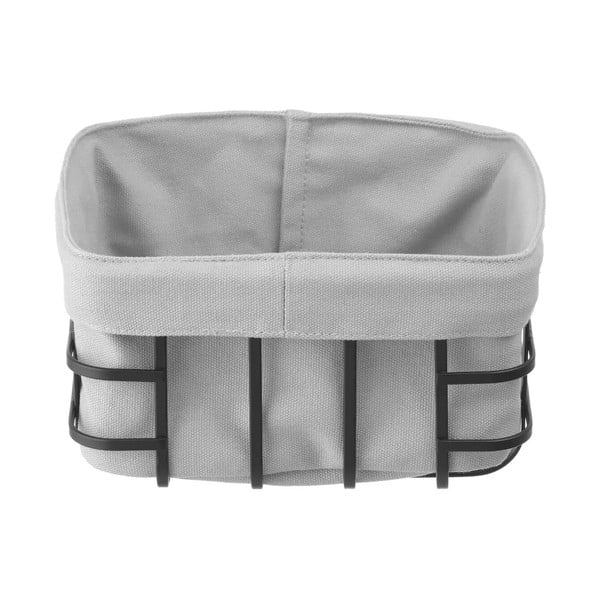 Czarno-szary koszyk na pieczywo z materiałowym środkiem Hendi, 19x19 cm-image-1