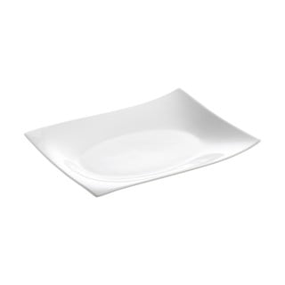Biały porcelanowy talerz Maxwell & Williams Motion, 25x19 cm