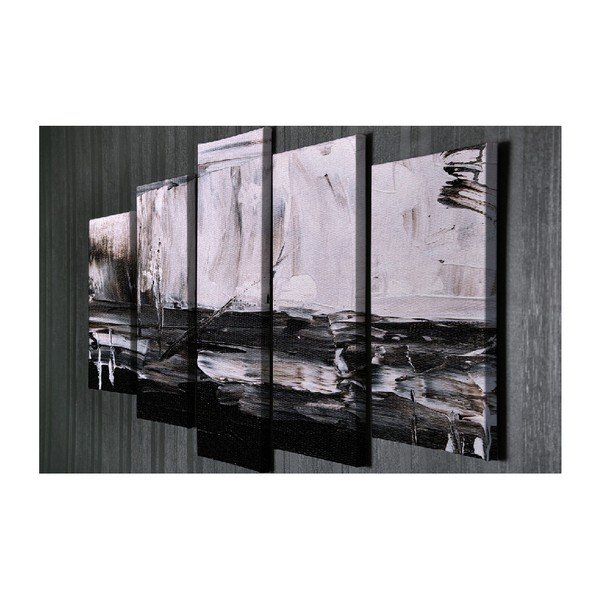 5-częściowy obraz na płótnie Gray Tones-image-2