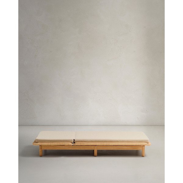 Rattanowy regulowany leżak ogrodowy w naturalnym kolorze Galea – Kave Home-image-3