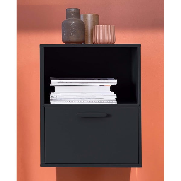 Czarna ścienna szafka nocna Keep by Hammel-image-1