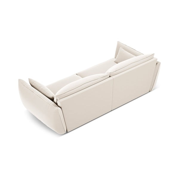 Beżowa aksamitna sofa 208 cm Vanda – Mazzini Sofas-image-3