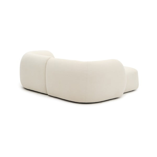 Kremowy narożnik z tkaniny szenilowej (lewostronny/z szezlongiem) Martina – Kave Home-image-4