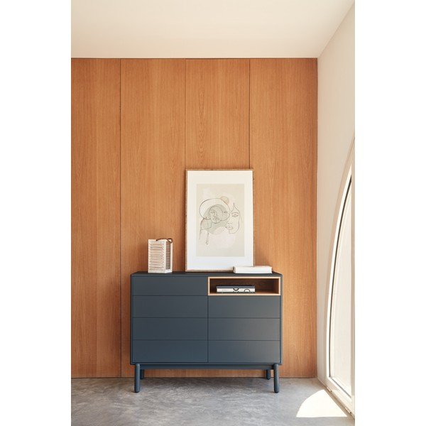 Ciemnoszara niska komoda 120x90 cm Corvo – Teulat-image-1