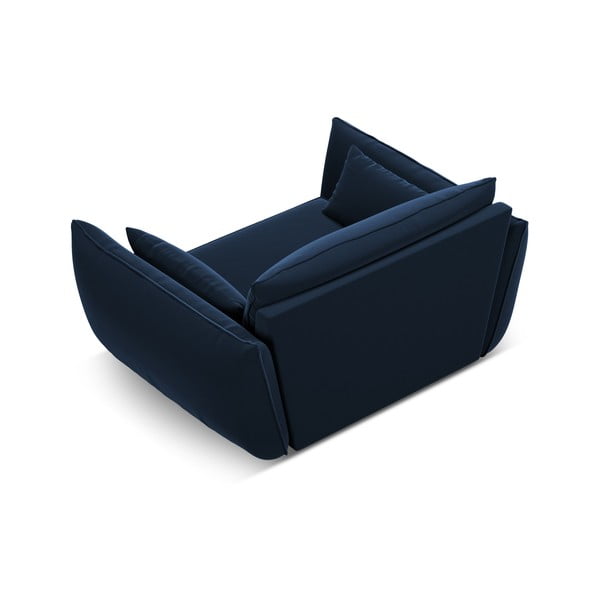 Ciemnoniebieski aksamitny fotel Vanda – Mazzini Sofas-image-3