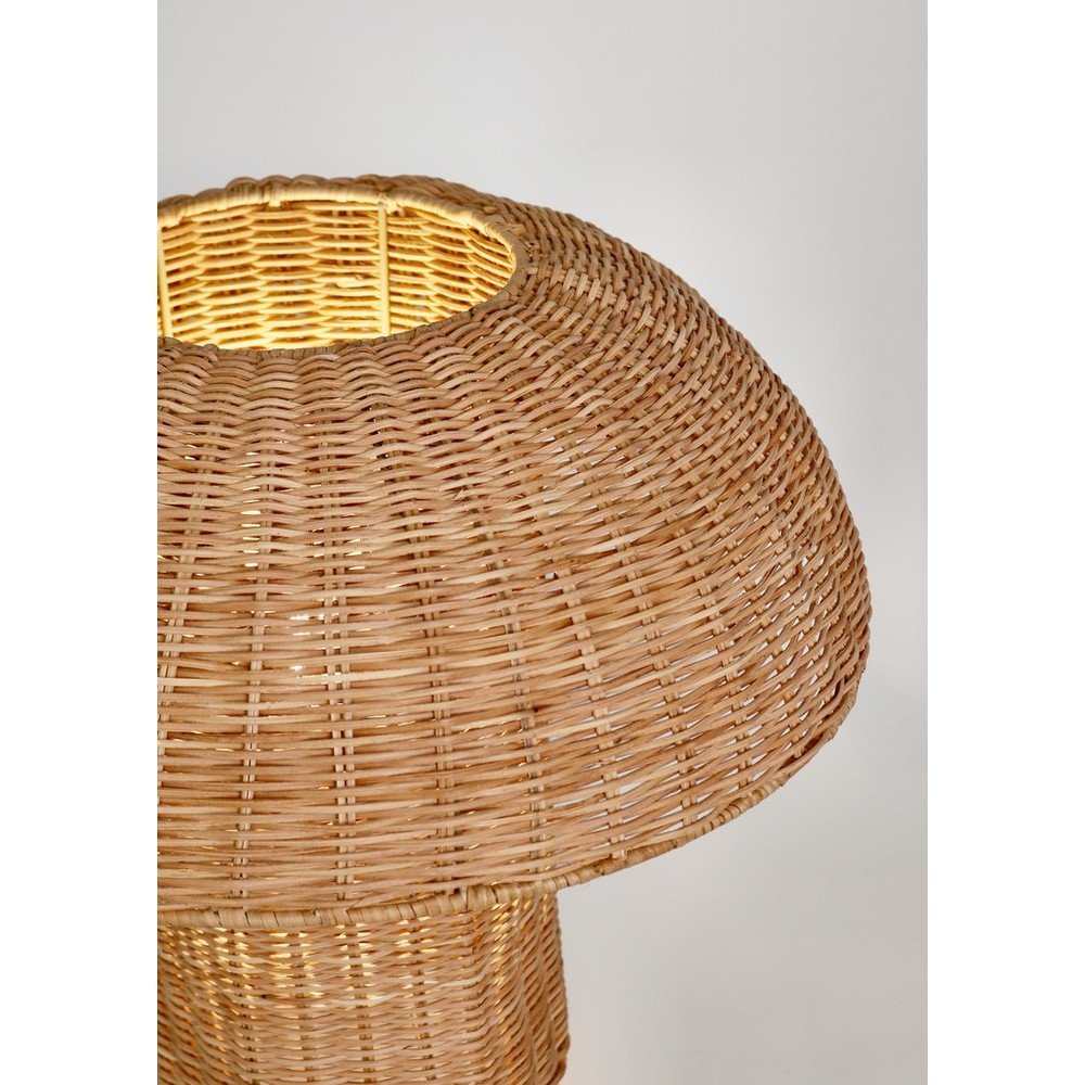 Rattanowa lampa stołowa LED w naturalnym kolorze z rattanowym kloszem (wysokość 40 cm) Irele – Bizzotto (zdjęcie 6)
