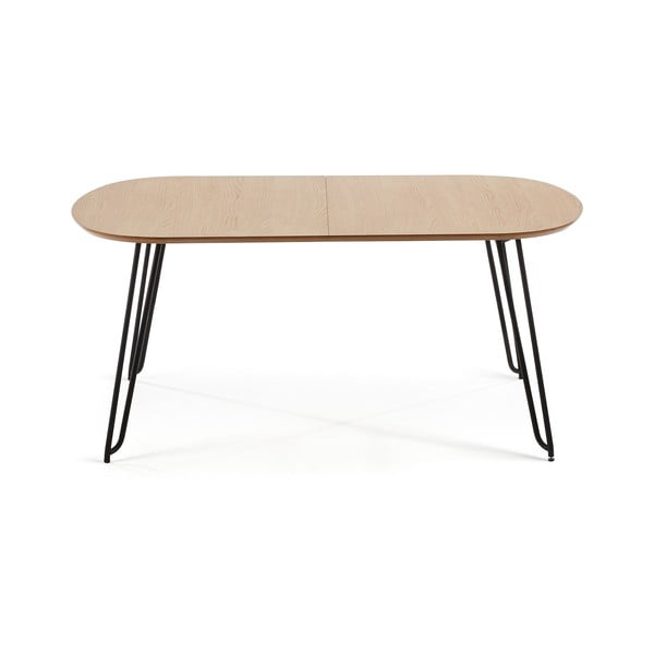 Rozkładany stół w dekorze dębu 100x170 cm Novac – Kave Home-image-2