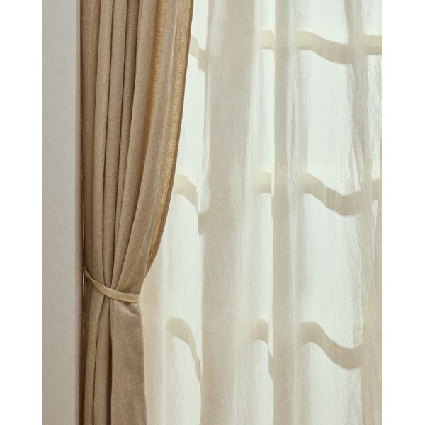 Beżowa bawełniana zasłona 140x270 cm Nolira – Kave Home-image-1