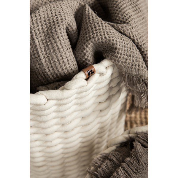 Tekstylny koszyk ø 40x40 cm Peach Skin Round XL – Bigso-image-2