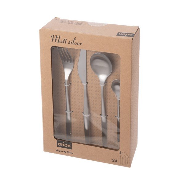 Sztućce ze stali nierdzewnej w kolorze srebra 24 szt. – Orion-image-4