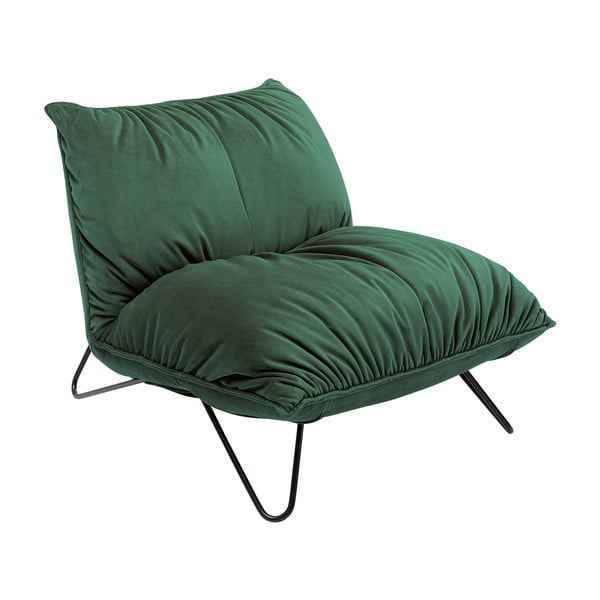 Zielony aksamitny fotel Port Pino – Kare Design