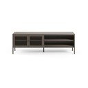 Szara metalowa szafka pod TV 160x50x35 cm Fayna – Marckeric