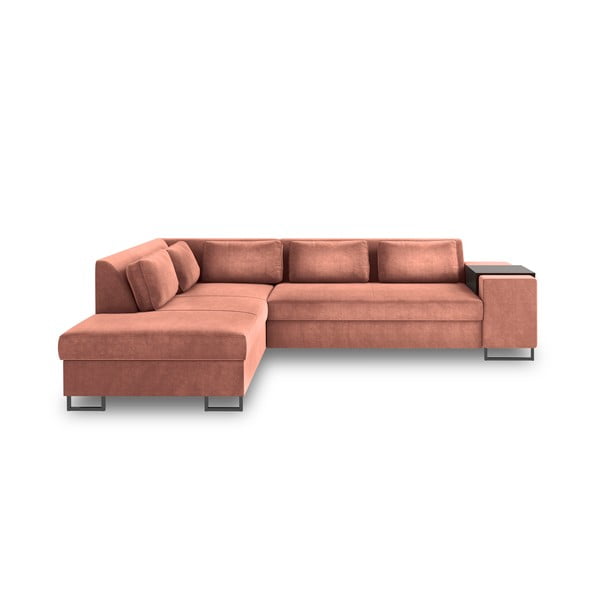 Pomarańczowa rozkładana sofa lewostronna Cosmopolitan Design San Diego
