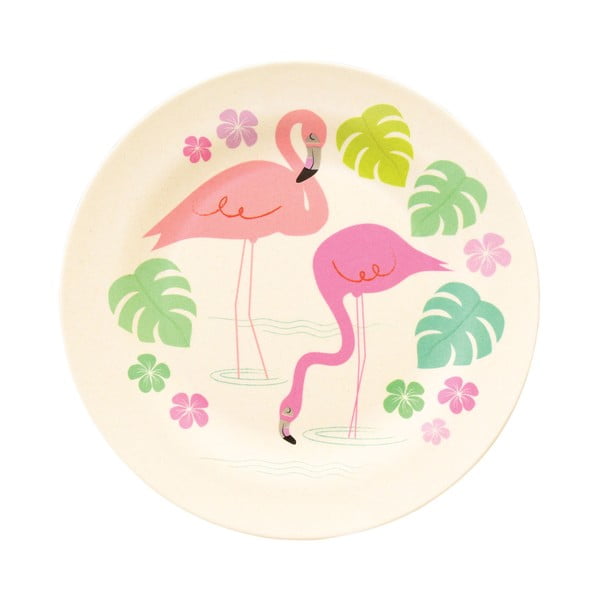 Talerz bambusowy Rex London Flamingo Bay