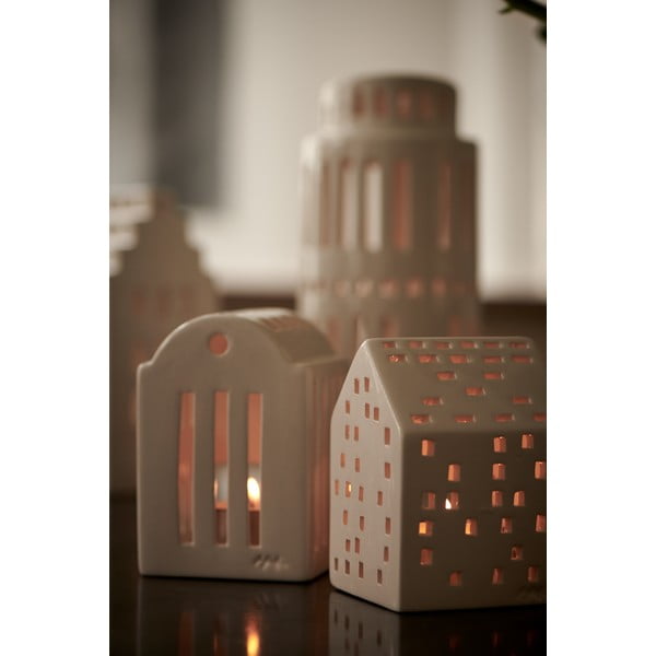 Biały ceramiczny świecznik Kähler Design Urbania Lighthouse Smithy-image-3