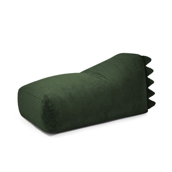 Zielony sztruksowy dziecięcy worek do siedzenia Snug 130 Dragon – SLOWDOWN