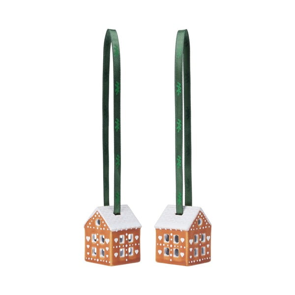 Ceramiczne ozdoby świąteczne zestaw 2 szt. 5 cm Gingerbread – Kähler Design