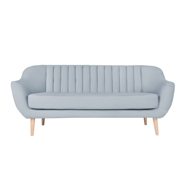 Błękitna sofa 3-osobowa Micadoni Home Vincente