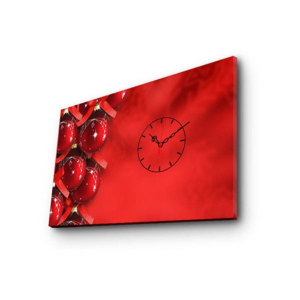 Obraz z zegarem Red Xmas, 45x70 cm