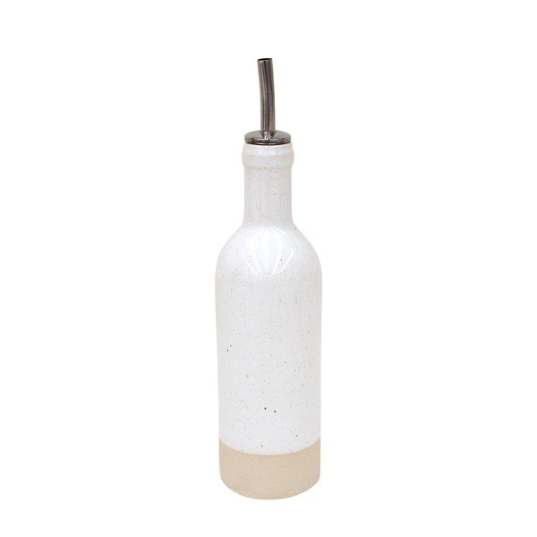 Biała butelka na olej/ocet z kamionki Casafina Fattoria, 350 ml