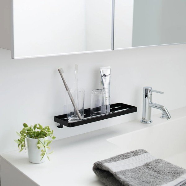 Stalowa półka łazienkowa w kolorze matowej czerni bez wiercenia Film Hook – YAMAZAKI-image-1