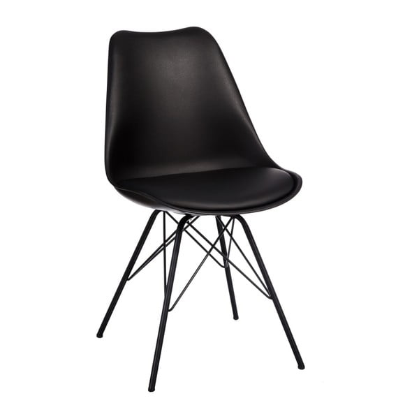 Czarne krzesło z czarnymi nogami Ixia Room