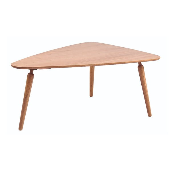 Stolik z drewna dębowego Folke Cappuccino, 85x50x114 cm