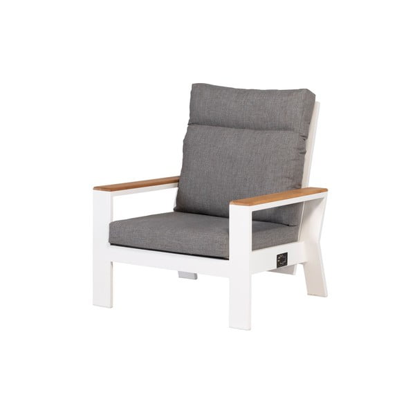 Biało-szary metalowy fotel ogrodowy Valerie – Exotan-image-2