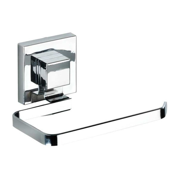 Samoprzylepny plastikowy zestaw akcesoriów łazienkowych w kolorze srebra z połyskiem Quadro – Wenko-image-4