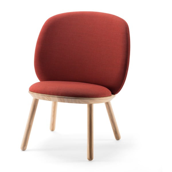 Brązowy fotel z jesionu z elementami skórzanymi EMKO Naïve-image-4