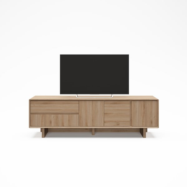 Szafka pod TV w dekorze dębu w naturalnym kolorze 180x55x45 cm Carpi – Marckeric-image-2