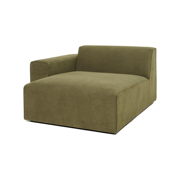 Zielony moduł szezlonga do sztruksowej sofy Scandic Sting, lewostronny-image-2