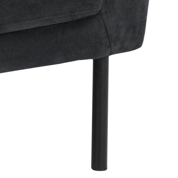 Antracytowa sofa z aksamitnym obciciem Actona Biloxi, 160 cm-image-2