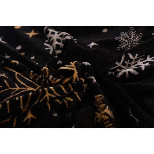 Czarna pościel jednoosobowa z mikropluszu 140x200 cm – My House-image-1