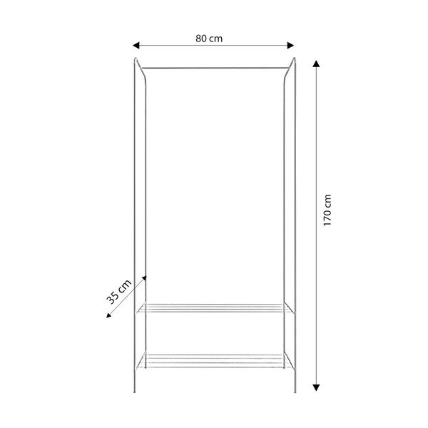 Metalowy stojak na ubrania w kolorze złota Frankenthal – Kalune Design-image-4