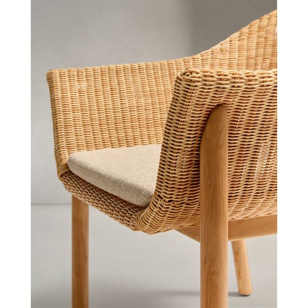 Rattanowe krzesło ogrodowe w naturalnym kolorze Galea – Kave Home-image-3