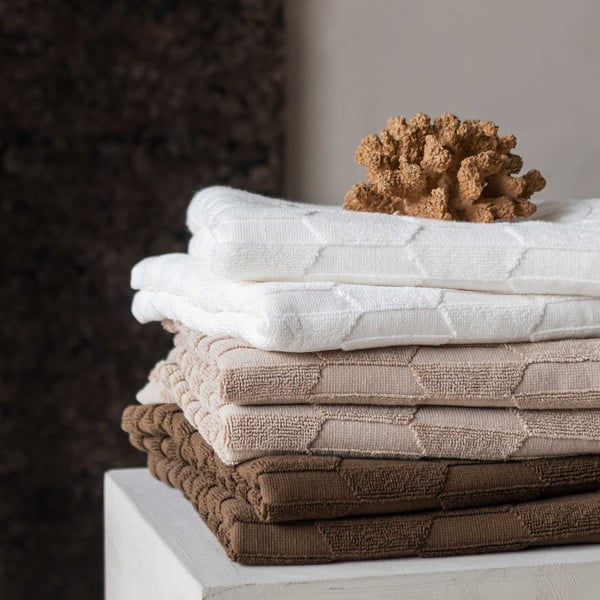 Ciemnobrązowe bawełniane ręczniki zestaw 2 szt. 35x55 cm Geo – Mette Ditmer Denmark-image-2