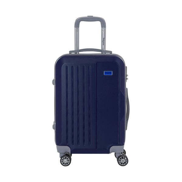 Ciemnoniebieska walizka na kółkach z zamkiem na kod SINEQUANONE Iskra, 44 l